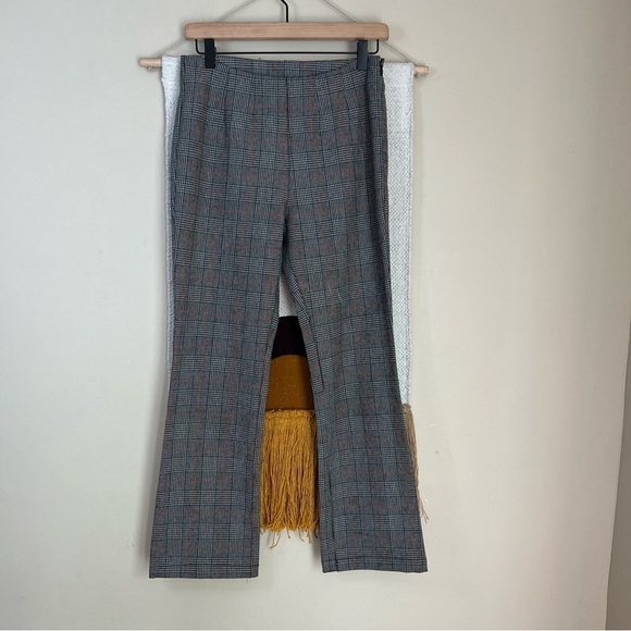 FREE PEOPLE KICK FLARE PLAID PULL ON PANT PLAID SIZE 2 - Picture 3 of 9